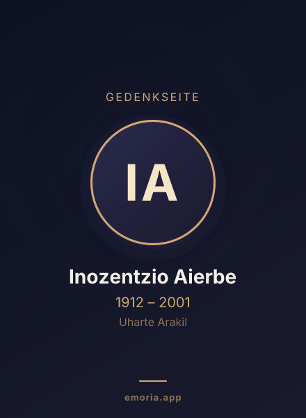 Gedenkportrait von Inozentzio Aierbe