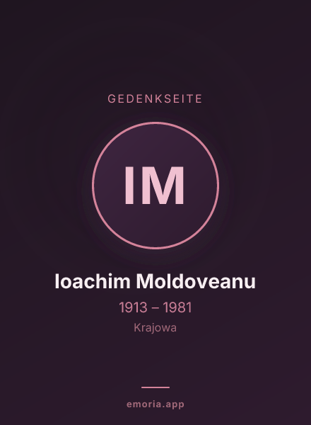 Gedenkportrait von Ioachim Moldoveanu