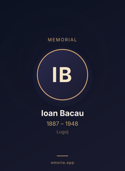 Memorial portrait of Ioan Bacau