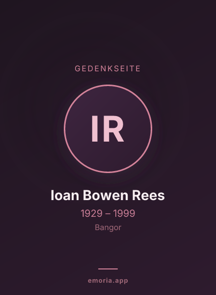 Gedenkportrait von Ioan Bowen Rees