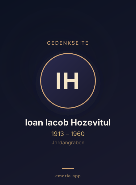 Gedenkportrait von Ioan Iacob Hozevitul