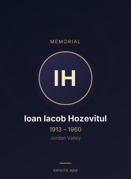 Memorial portrait of Ioan Iacob Hozevitul