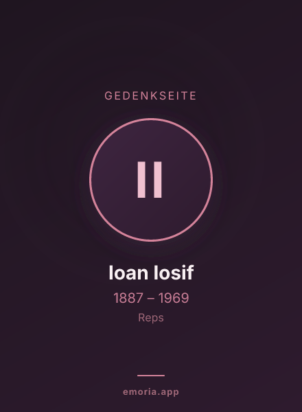 Gedenkportrait von Ioan Iosif