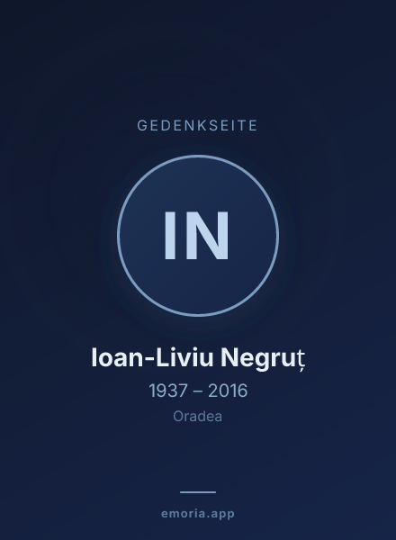Gedenkportrait von Ioan-Liviu Negruț