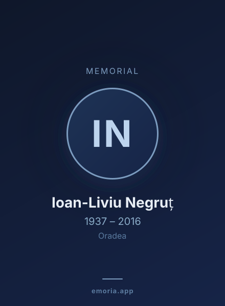 Memorial portrait of Ioan-Liviu Negruț