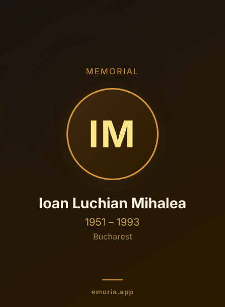 Memorial portrait of Ioan Luchian Mihalea