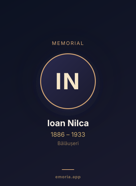 Memorial portrait of Ioan Nilca