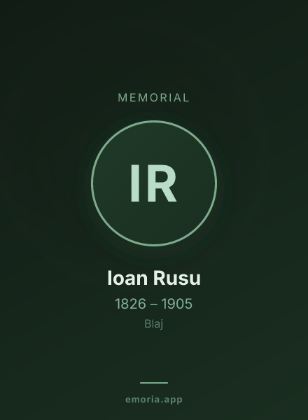 Memorial portrait of Ioan Rusu