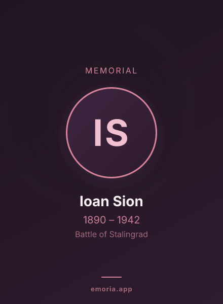 Memorial portrait of Ioan Sion