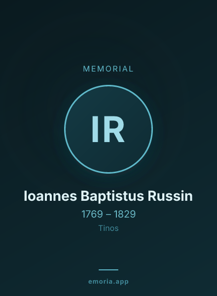 Memorial portrait of Ioannes Baptistus Russin