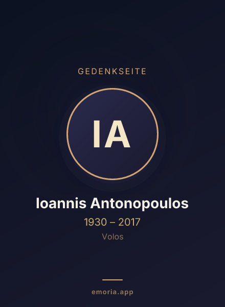 Gedenkportrait von Ioannis Antonopoulos