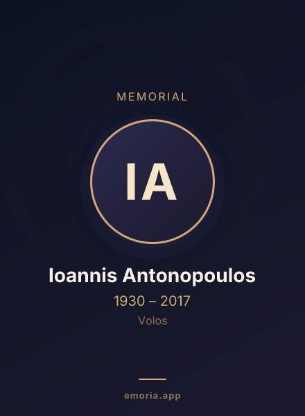 Memorial portrait of Ioannis Antonopoulos