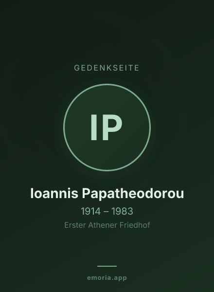 Gedenkportrait von Ioannis Papatheodorou