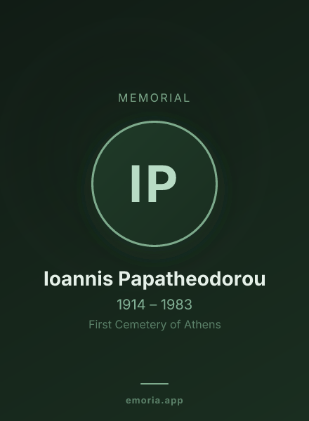 Memorial portrait of Ioannis Papatheodorou