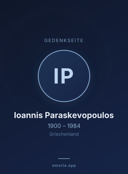 Gedenkportrait von Ioannis Paraskevopoulos