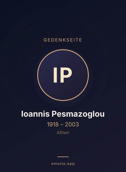 Gedenkportrait von Ioannis Pesmazoglou