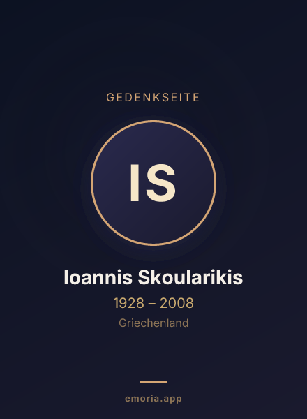 Gedenkportrait von Ioannis Skoularikis