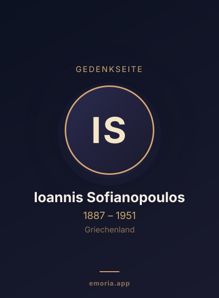 Gedenkportrait von Ioannis Sofianopoulos