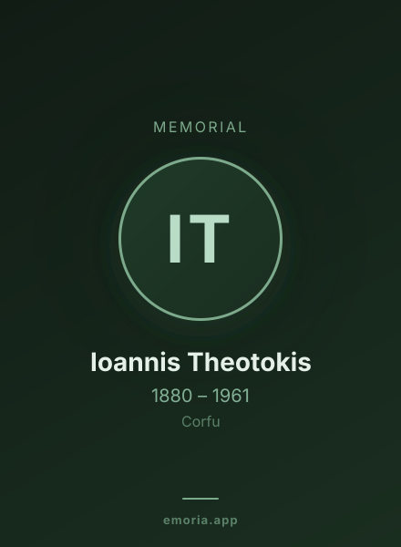 Memorial portrait of Ioannis Theotokis