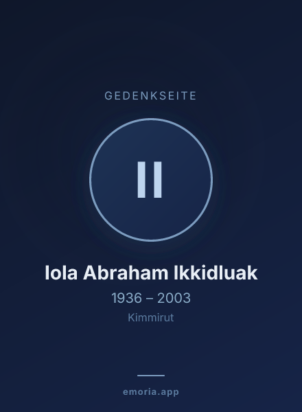 Gedenkportrait von Iola Abraham Ikkidluak
