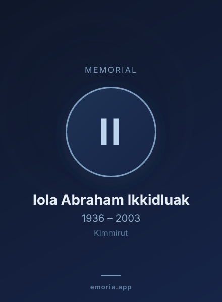 Memorial portrait of Iola Abraham Ikkidluak