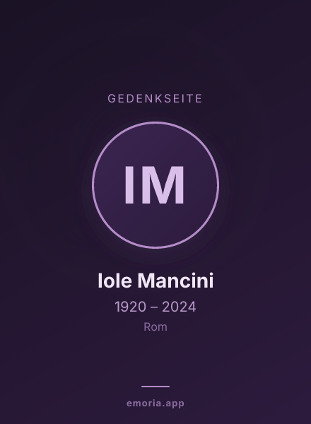 Gedenkportrait von Iole Mancini