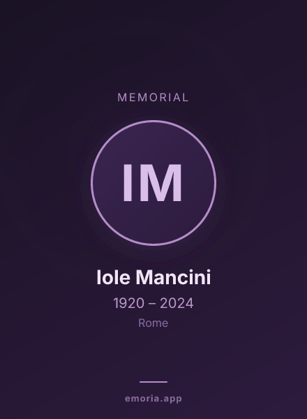Memorial portrait of Iole Mancini