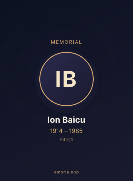 Memorial portrait of Ion Baicu