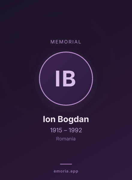Memorial portrait of Ion Bogdan