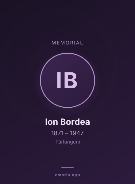Memorial portrait of Ion Bordea