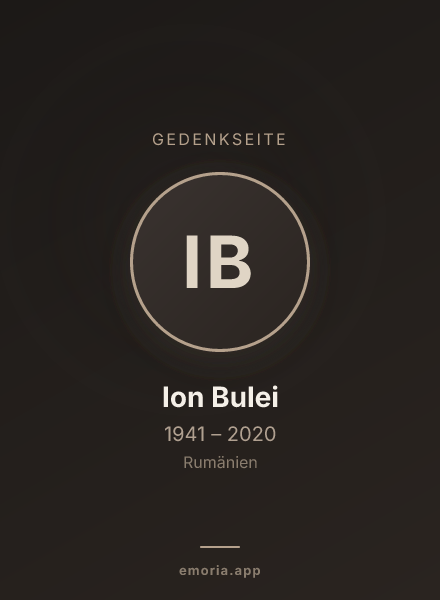Gedenkportrait von Ion Bulei