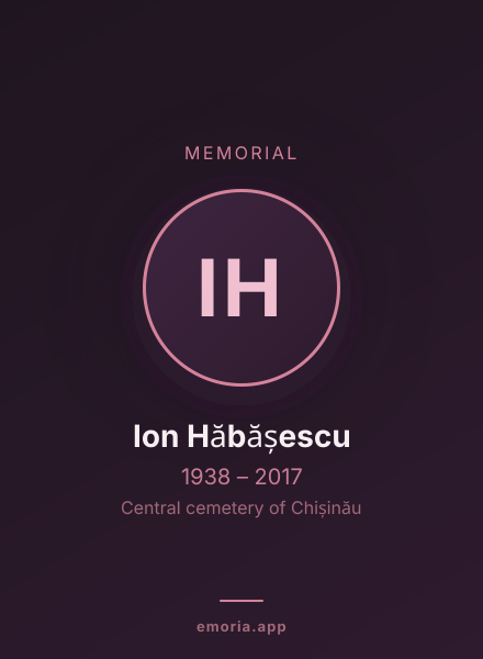 Memorial portrait of Ion Hăbășescu