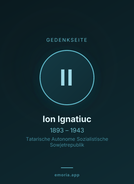 Gedenkportrait von Ion Ignatiuc