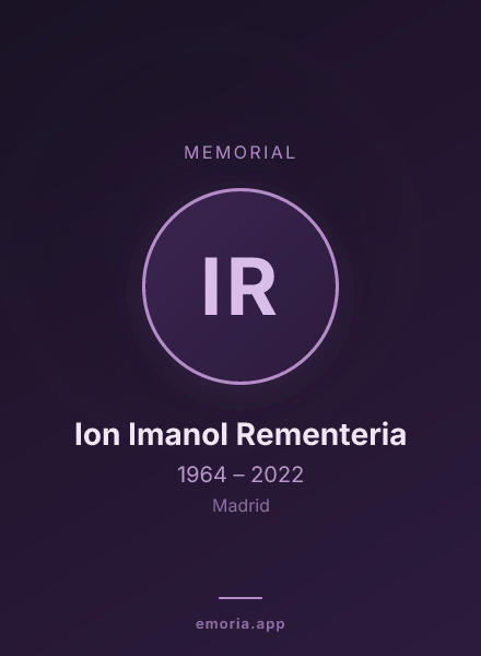 Memorial portrait of Ion Imanol Rementeria