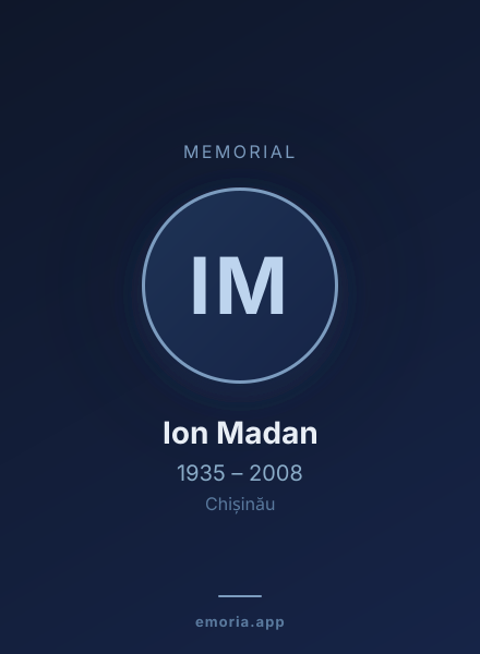 Memorial portrait of Ion Madan