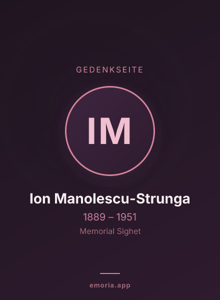 Gedenkportrait von Ion Manolescu-Strunga