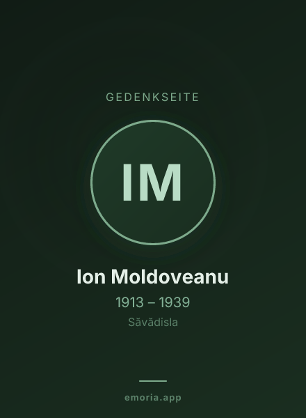 Gedenkportrait von Ion Moldoveanu