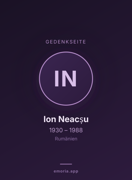 Gedenkportrait von Ion Neacșu