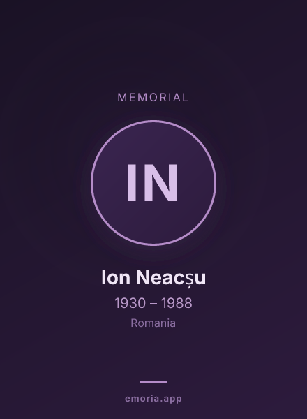 Memorial portrait of Ion Neacșu