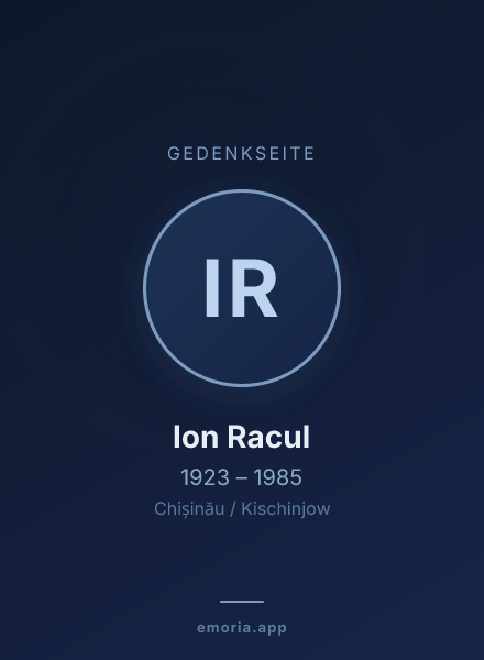 Gedenkportrait von Ion Racul
