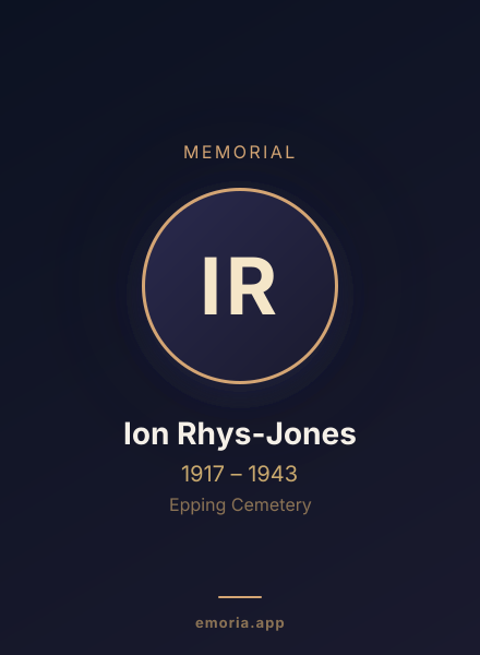Memorial portrait of Ion Rhys-Jones