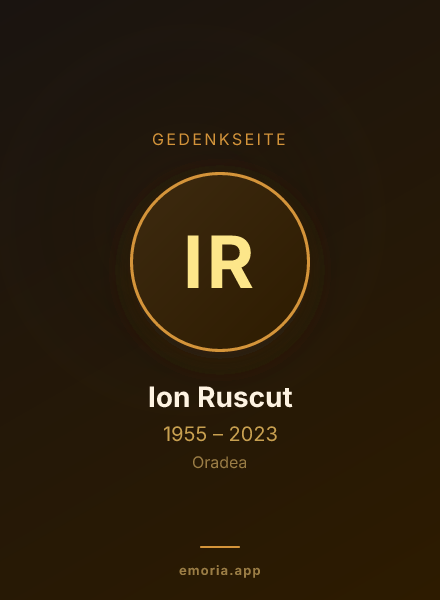 Gedenkportrait von Ion Ruscut