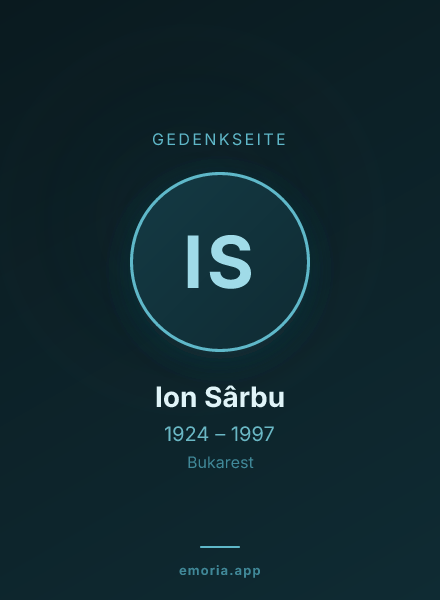 Gedenkportrait von Ion Sârbu