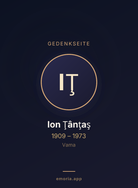 Gedenkportrait von Ion Ţânţaş