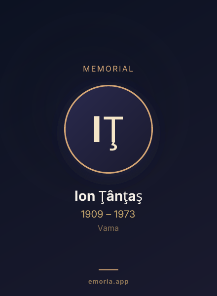 Memorial portrait of Ion Ţânţaş