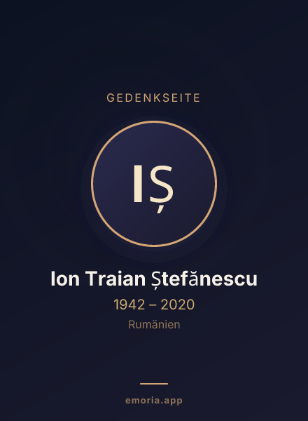 Gedenkportrait von Ion Traian Ștefănescu