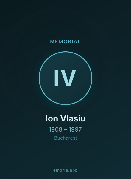 Memorial portrait of Ion Vlasiu