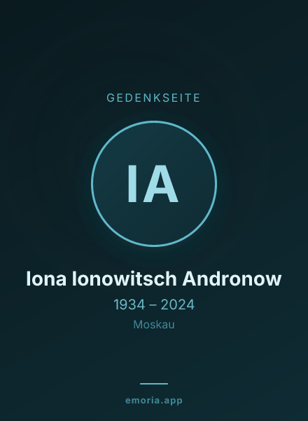 Gedenkportrait von Iona Ionowitsch Andronow