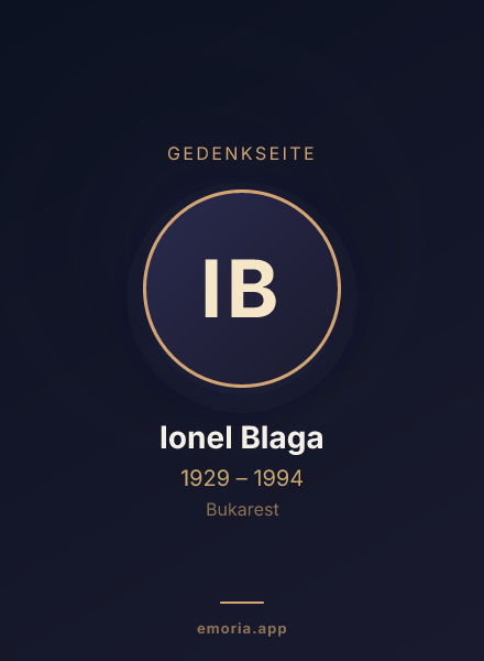 Gedenkportrait von Ionel Blaga