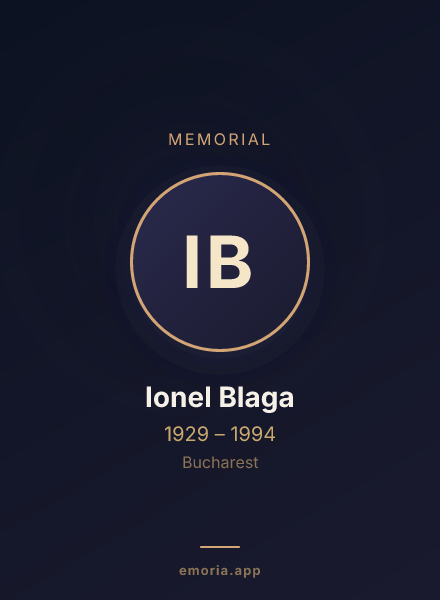Memorial portrait of Ionel Blaga